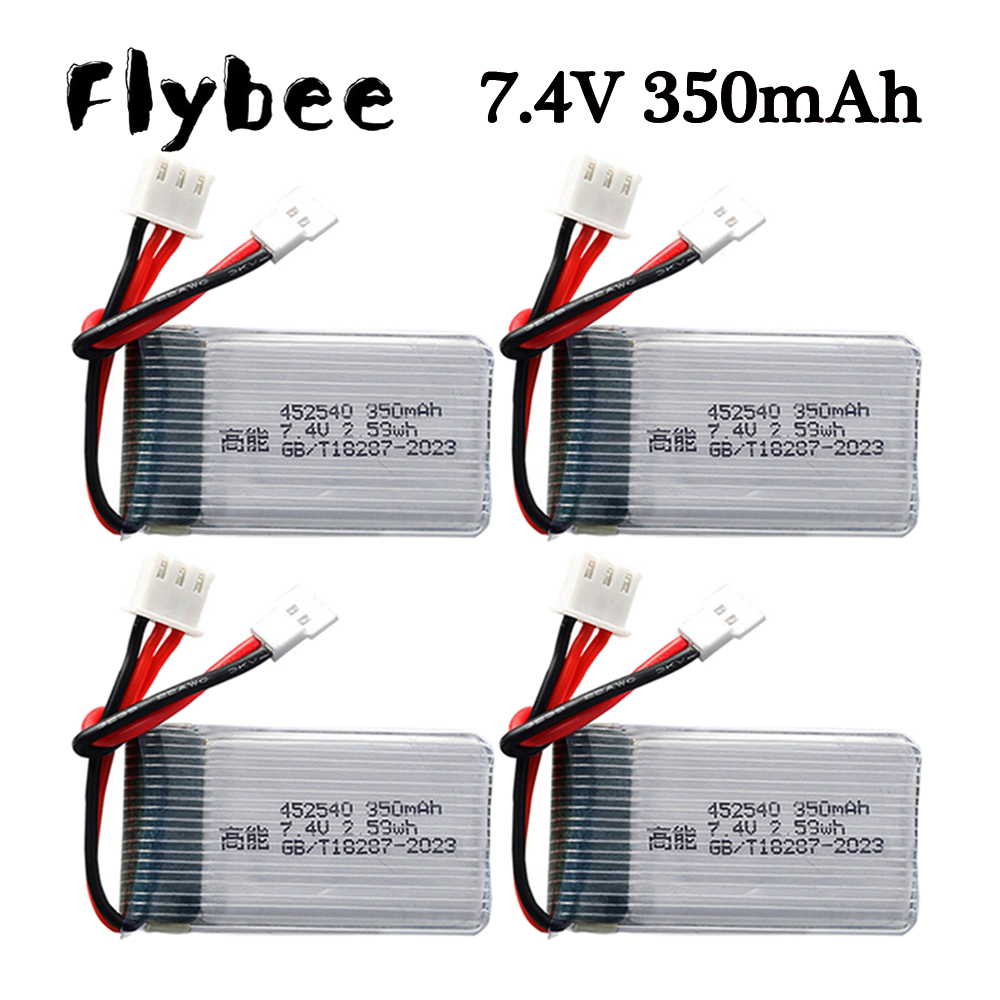 Drone Mjx Rc - 1-10pcs 7.4V 350mah 2S Lipo Battery