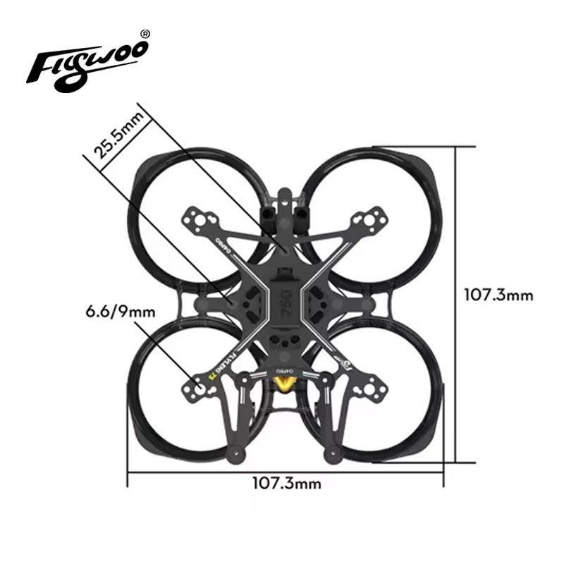 Flywoo Flylens 75 Frame Kit 1. - Quadcopter Frame review and price