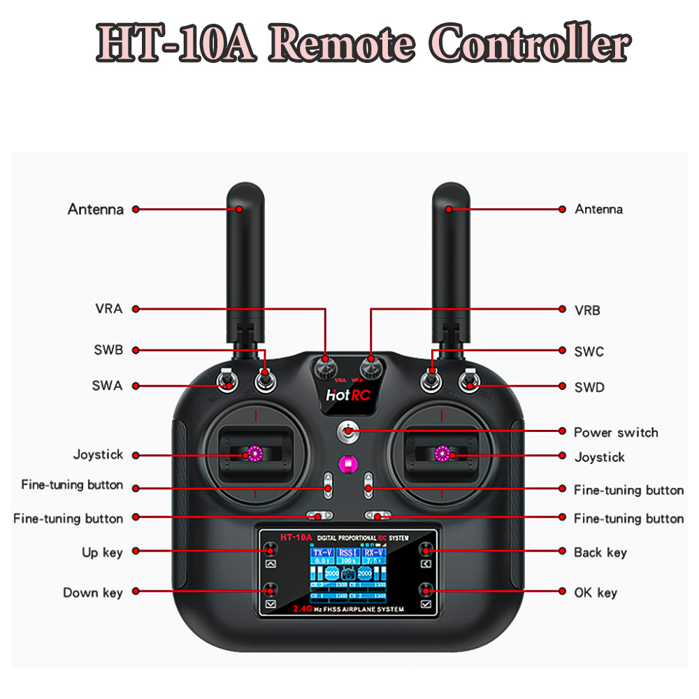 Hotrc HT-10A 2.4G 10CH Transmi - Drone And Car review and price