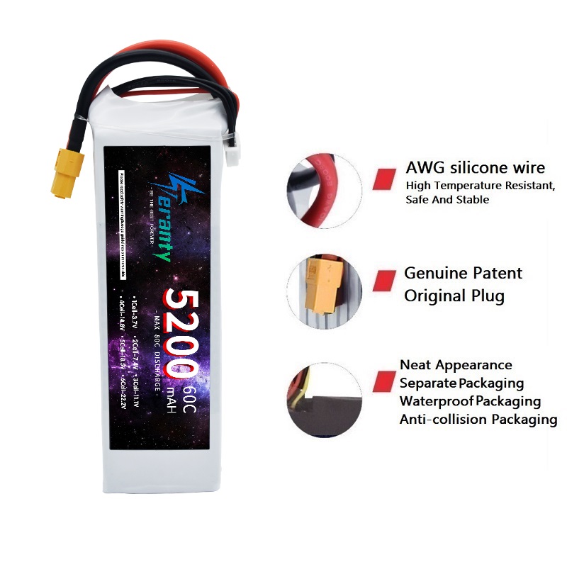 TERANTY  3S  5200MAH 60C batte - Drone Avion Rc review and price