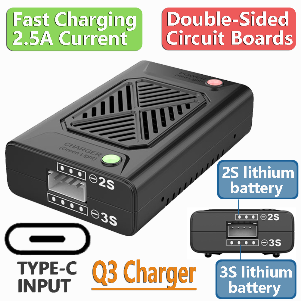 Q3 Compact Balance Charger 2S  - Drone Mjx Rc review and price