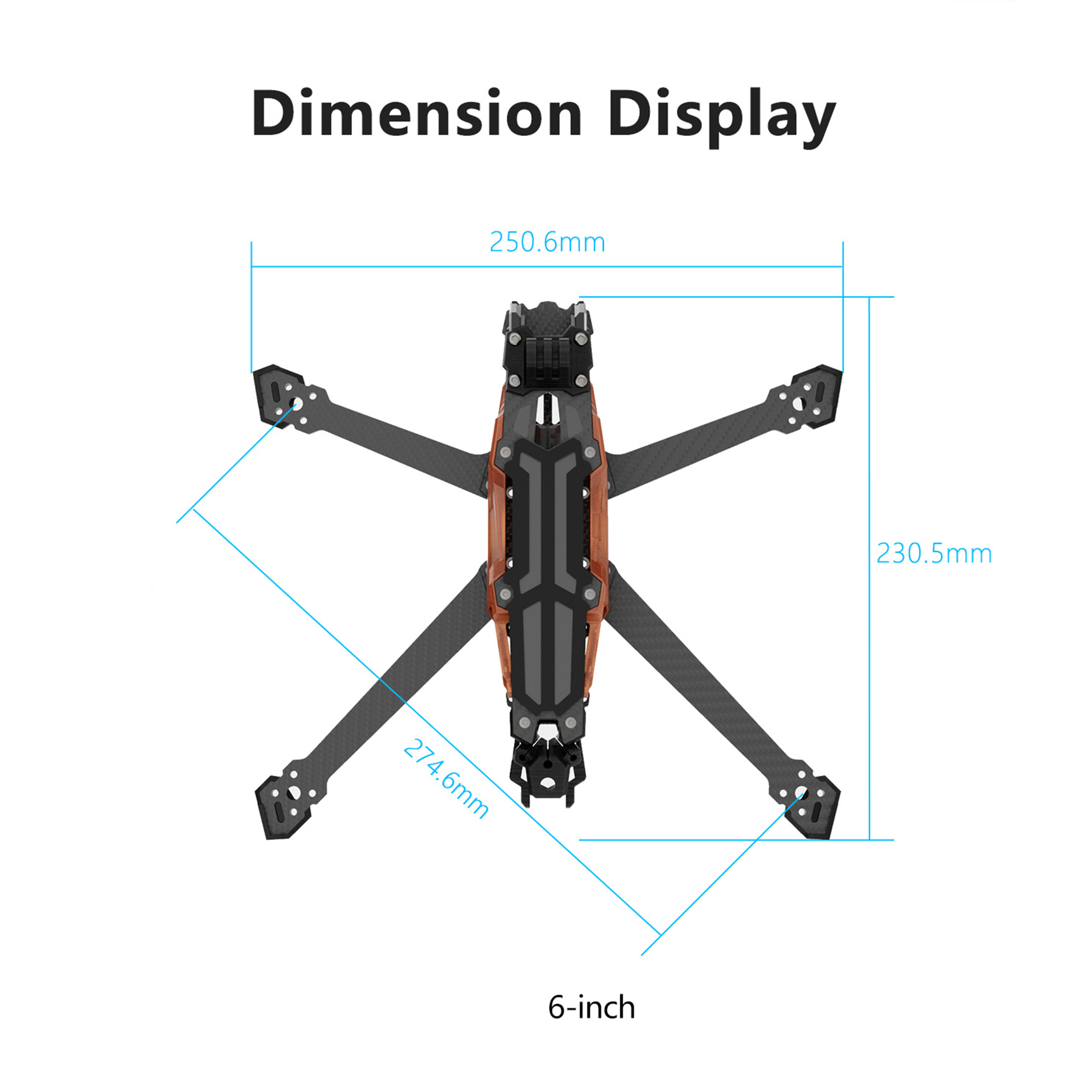 GEPRC GEP-Vapor-D5 D6 O4 Pro C - Quadcopter Frame review and price